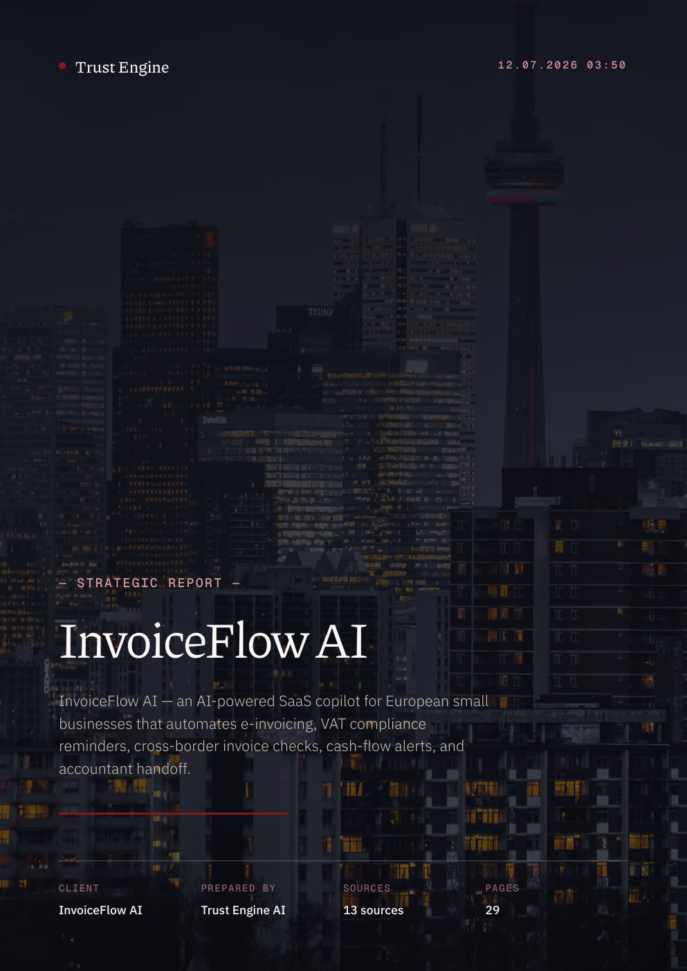 Cover: InvoiceFlow AI EU launch strategy report